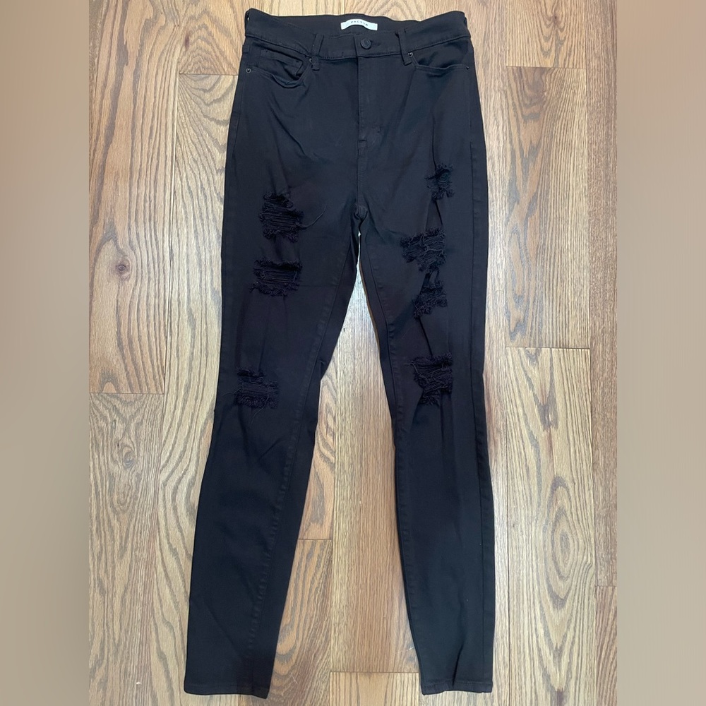 PacSun Hi-Rise Black Ripped Jeggings